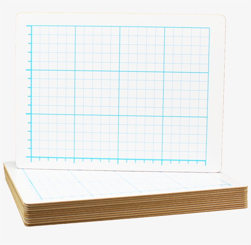 9" X 12" Quadrant Grid Dry Erase Board - Wood, transparent png download