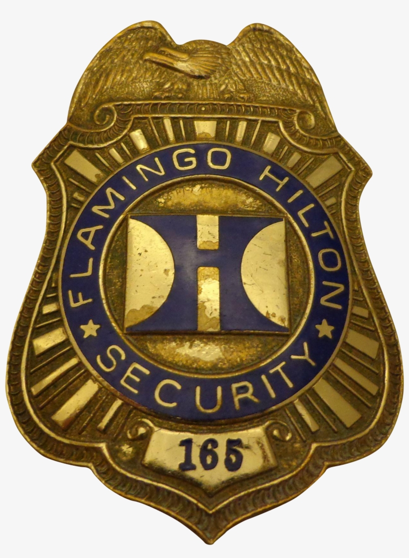 Vintage Las Vegas Flamingo Hilton Hotel Security Guard - Emblem, transparent png download