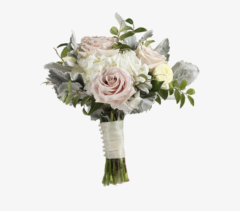 Classic Bouquet With Hydrangeas, Quicksand Roses, Ranunculus, - Garden Roses, transparent png download