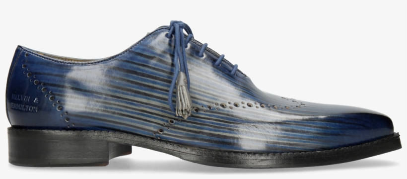 Oxford Shoes Nicolas 1 Clear Water Lines Electric Blue - Leather, transparent png download