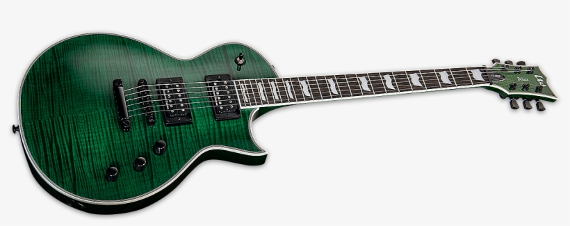 Esp Ltd Ec 1000fm See Thru Green Flame Maple Seymour - Esp Ltd Ec-1000 Deluxe, transparent png download