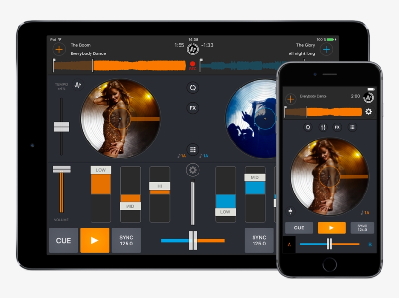 Mix On A Pro Dj Software For Ios And Android - Ipad Dj, transparent png download