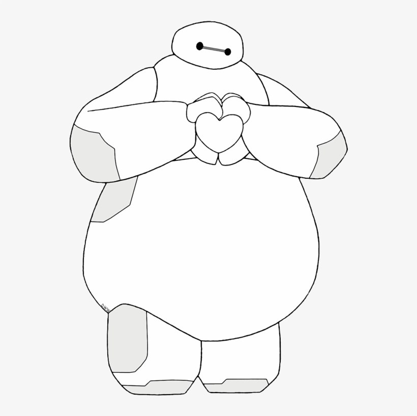 Mochi Baymax Forming A Heart With His Fingers - Cartoon, transparent png download