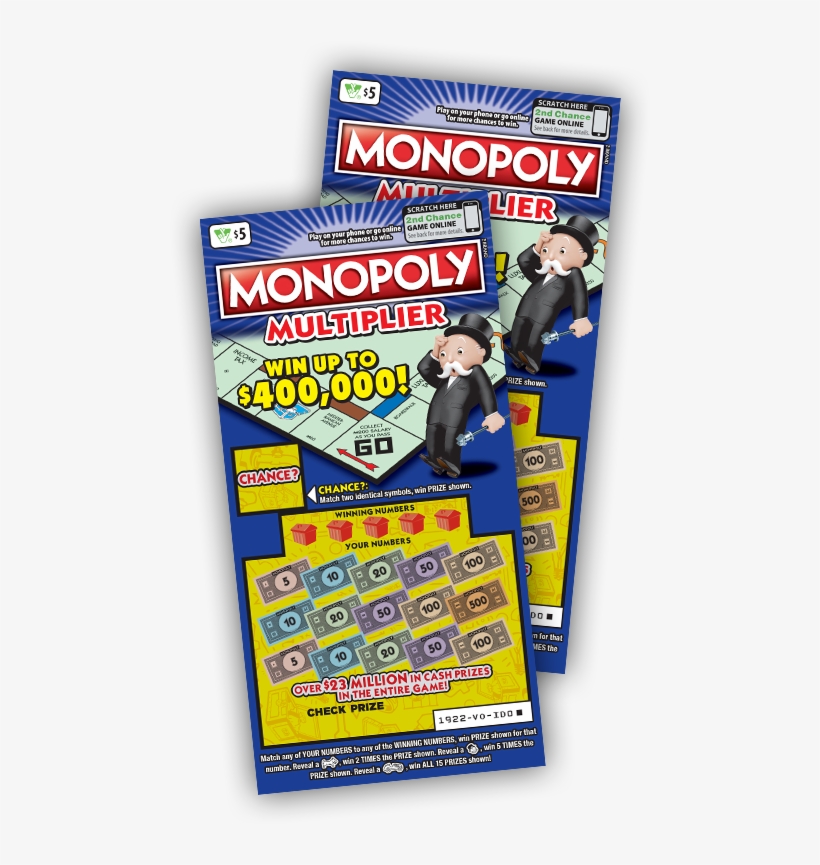 Monopoly Multiplier Ticket Images - Bingo Set, transparent png download