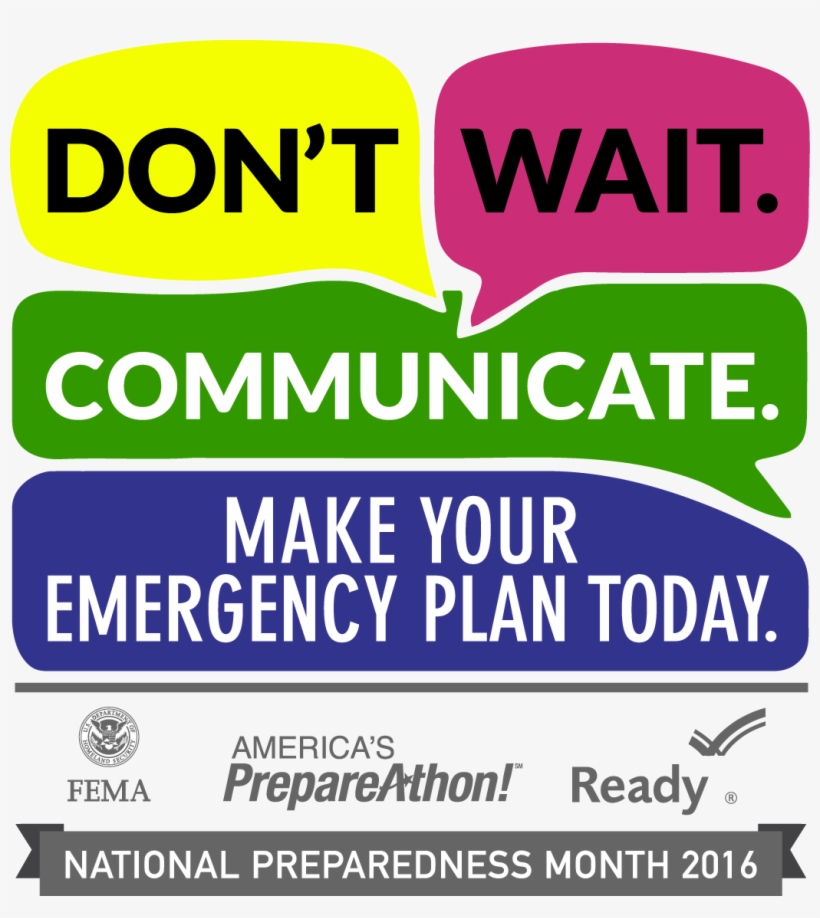 Download High-resolution Image - Dont Wait Communicate Make Your Emergency Plan Today, transparent png download