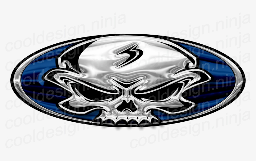 Chrome Skull Peterbilt Emblem Skin 3-pack - Emblem, transparent png download