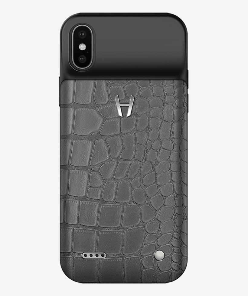 Iphone X Battery Case Grey Stainless Steel - Smartphone, transparent png download