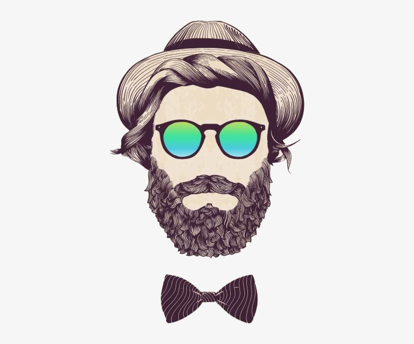 Bearded Illustration Royalty-free Hipster Stock Man - Hipster Long Beard Art, transparent png download