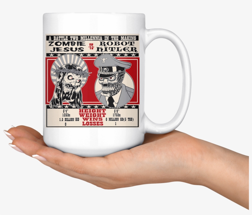 Zombie Jesus Vs Robot Hitler Mug • Original Design - Joy Bottle We Happy Few, transparent png download