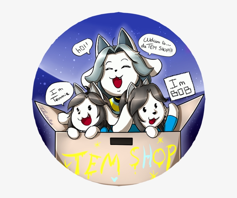 Pins Temmie - Cartoon, transparent png download