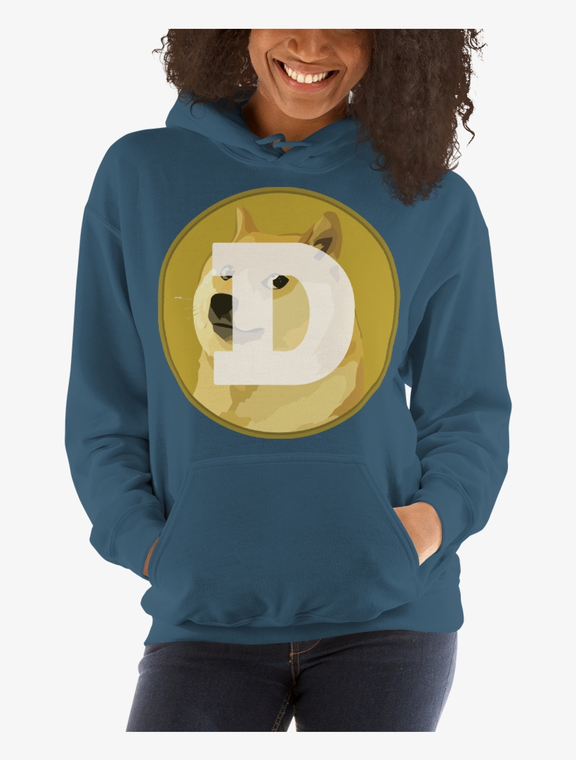 Dogecoin Women's Hooded Sweatshirt - Sweatshirt, transparent png download