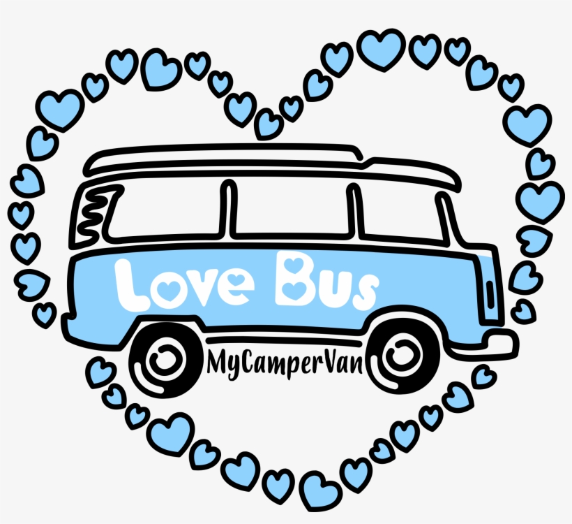 Bay Window Love Bus - Bus Placemat, transparent png download