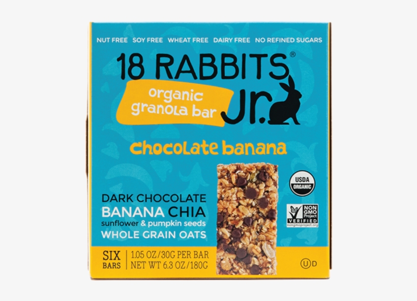 18 Rabbits Granola Bar, Organic, Chocolate Banana - Muesli, transparent png download