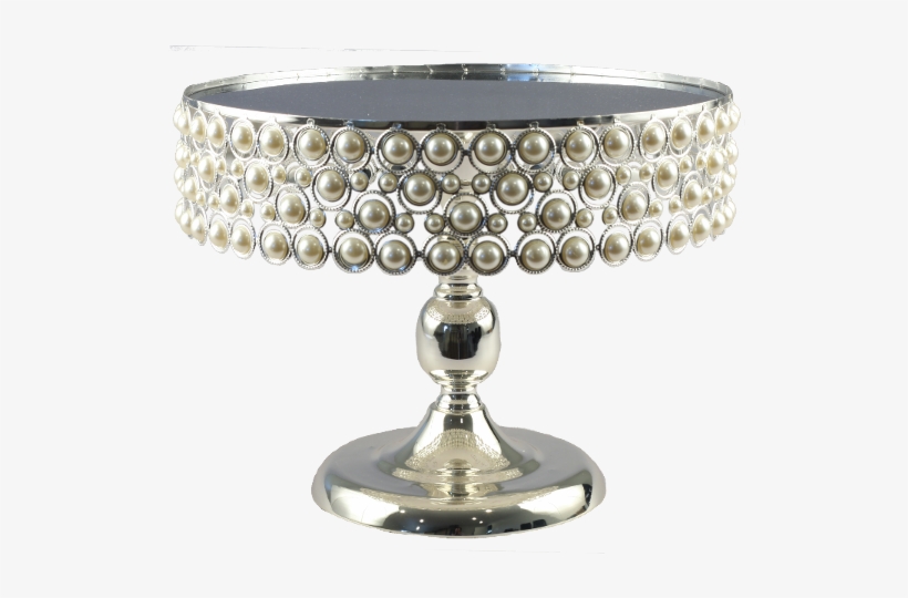 Silver Pearl Cake Stand - 15 Inch Gold Cake Stand, transparent png download