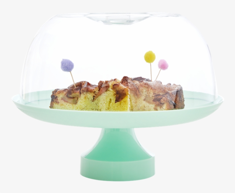 Melamine Cake Stand In Pastel Green With Dome By Rice - Plastik Kagefad Med Låg, transparent png download