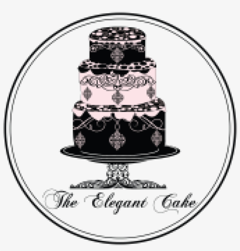 Cropped Leann Logo Cake Black E14622438434601 - Wedding Cake, transparent png download