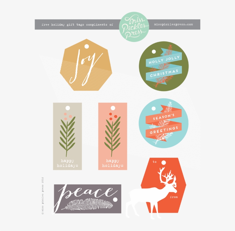 Free Printable Gift Tags - Graphic Design, transparent png download
