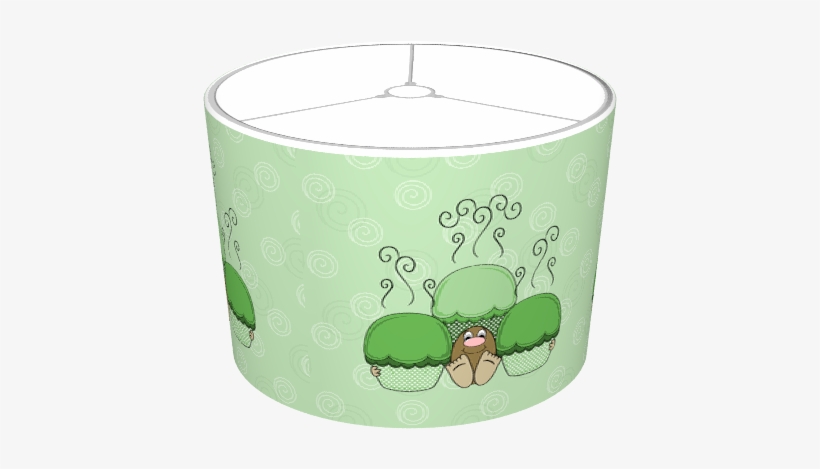 Cute Monster With Green Frosted Cupcakes - Cartoon, transparent png download