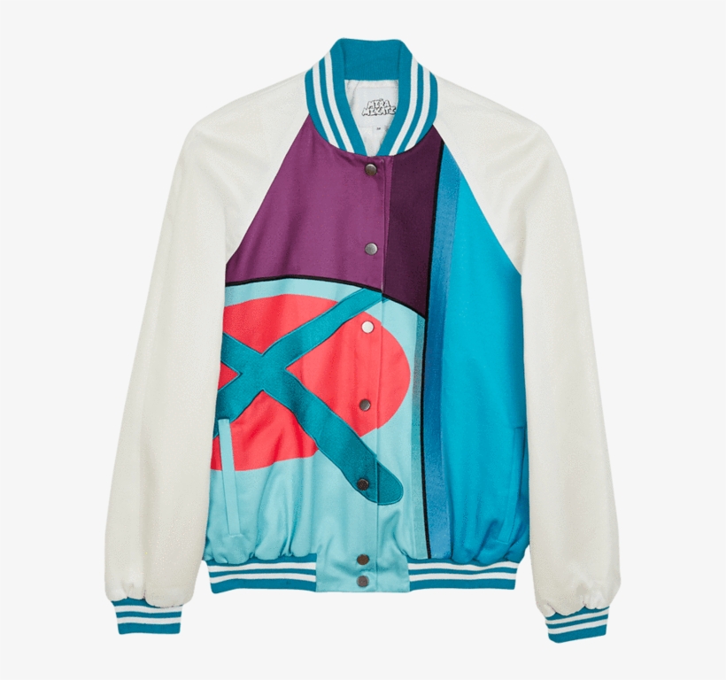 Mira Mikati X Kaws Multi Bomber Jacket - Sweater, transparent png download