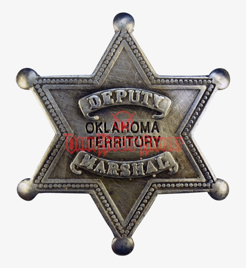 Oklahoma Territory Deputy Marshal Badge - Deputy Sheriff Badge Black And White, transparent png download