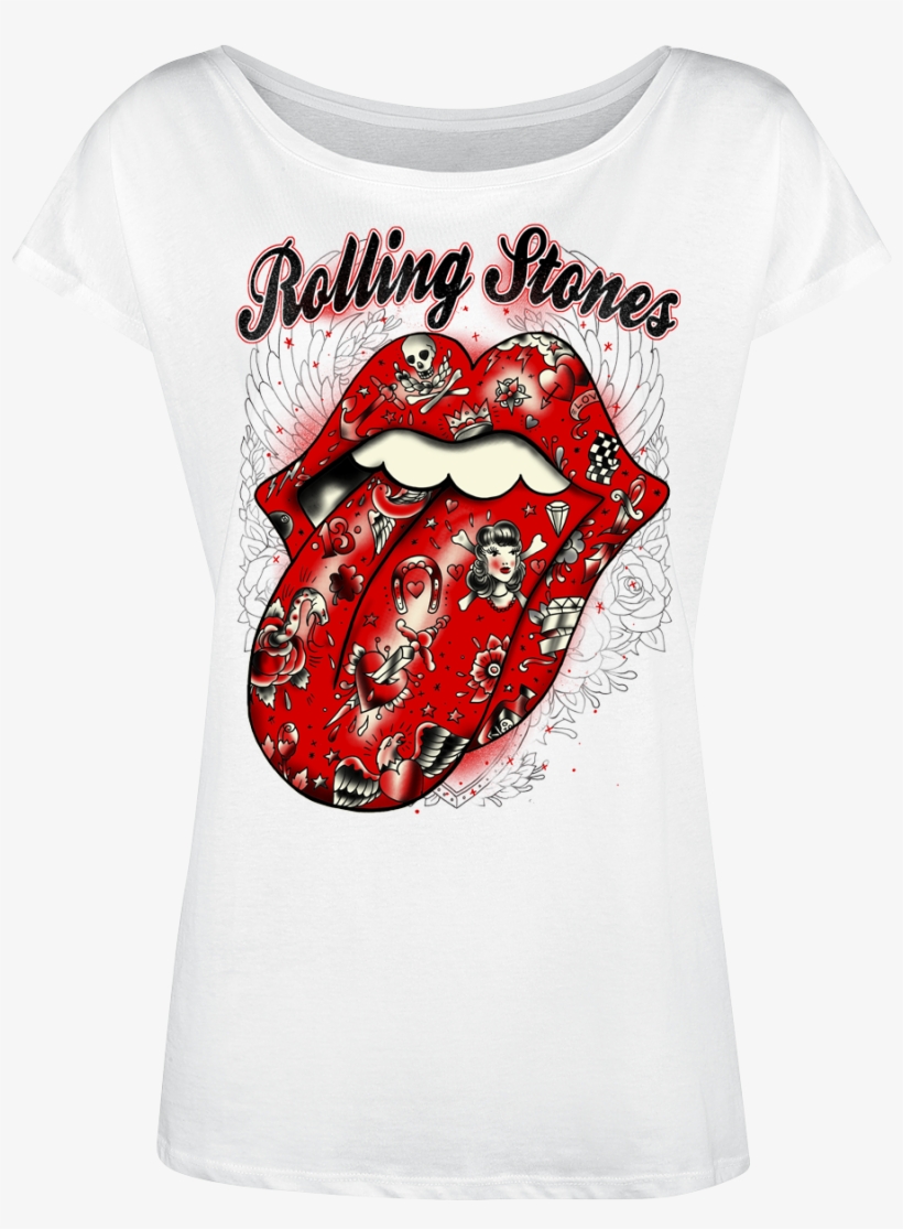 Null Tattoo Flash Tongue White T-shirt 369802 Zvoswbm - Camisetas De Los Rolling Stone, transparent png download