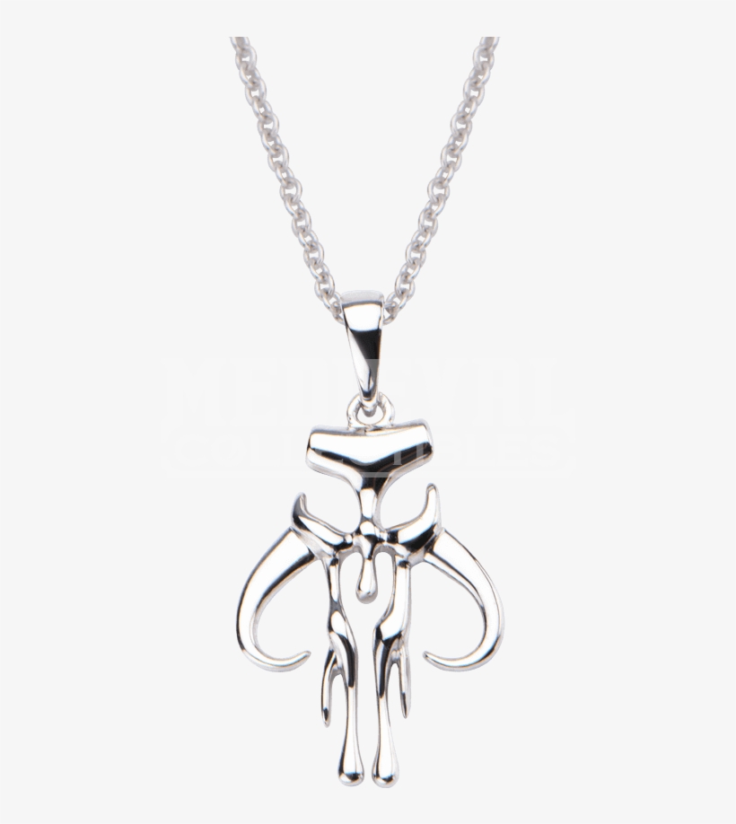 Womens Sterling Silver Mandalorian Necklace - Necklace, transparent png download