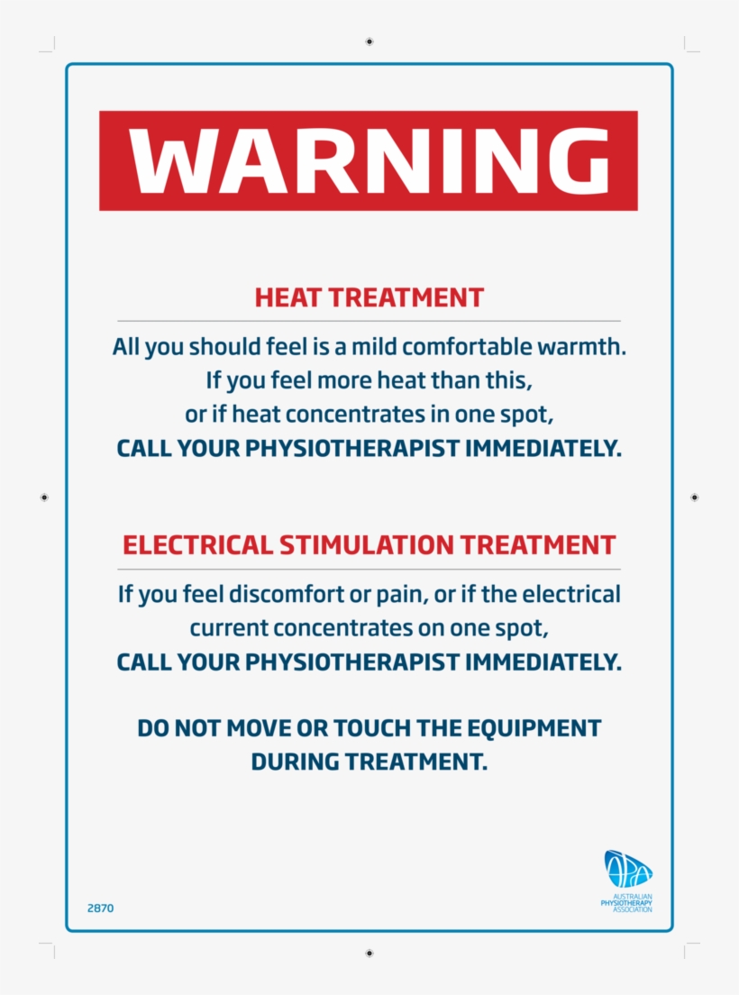 Warning Signs Of Physiotherapy, transparent png download