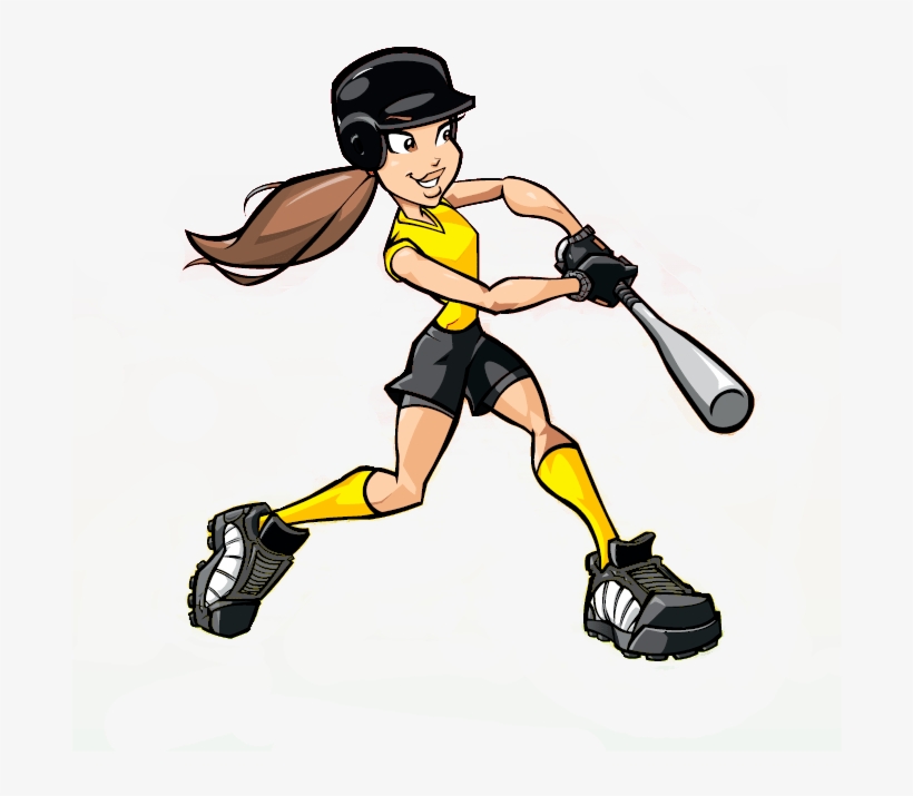 Cartoon Images Of Players Animaxwallpaper Com Cliparts - Cute Softball Player Clipart, transparent png download