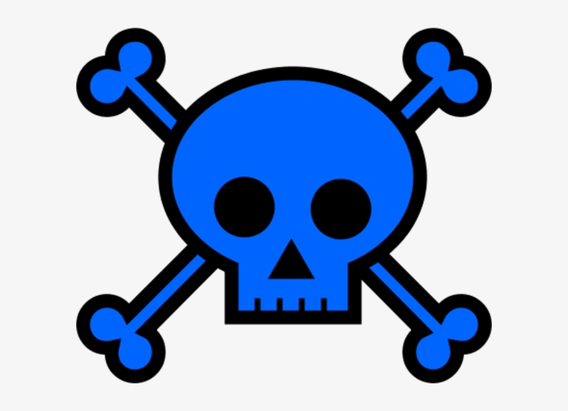 Picture Royalty Free Skulls - Blue Skull Clip Art, transparent png download