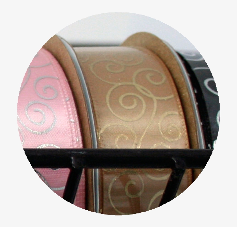 Swirl Pattern Ribbon Gold/tan - Makeup Mirror, transparent png download