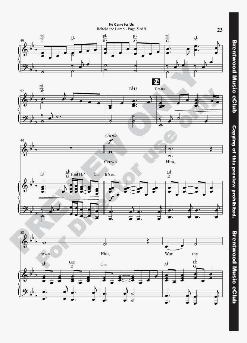 He Came For Us Thumbnail - Big Enough Joseph Habedank Sheet Music, transparent png download