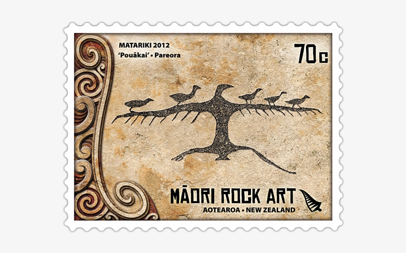 Maori Rock Art - Maori Stamps, transparent png download