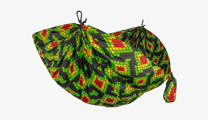 Grand Trunk Parachute Nylon Hammock, Double, Rasta - Illustration, transparent png download