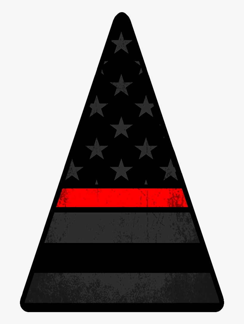 Subdued American Flag Red & Blue Helmet Crown Decals - Triangle, transparent png download