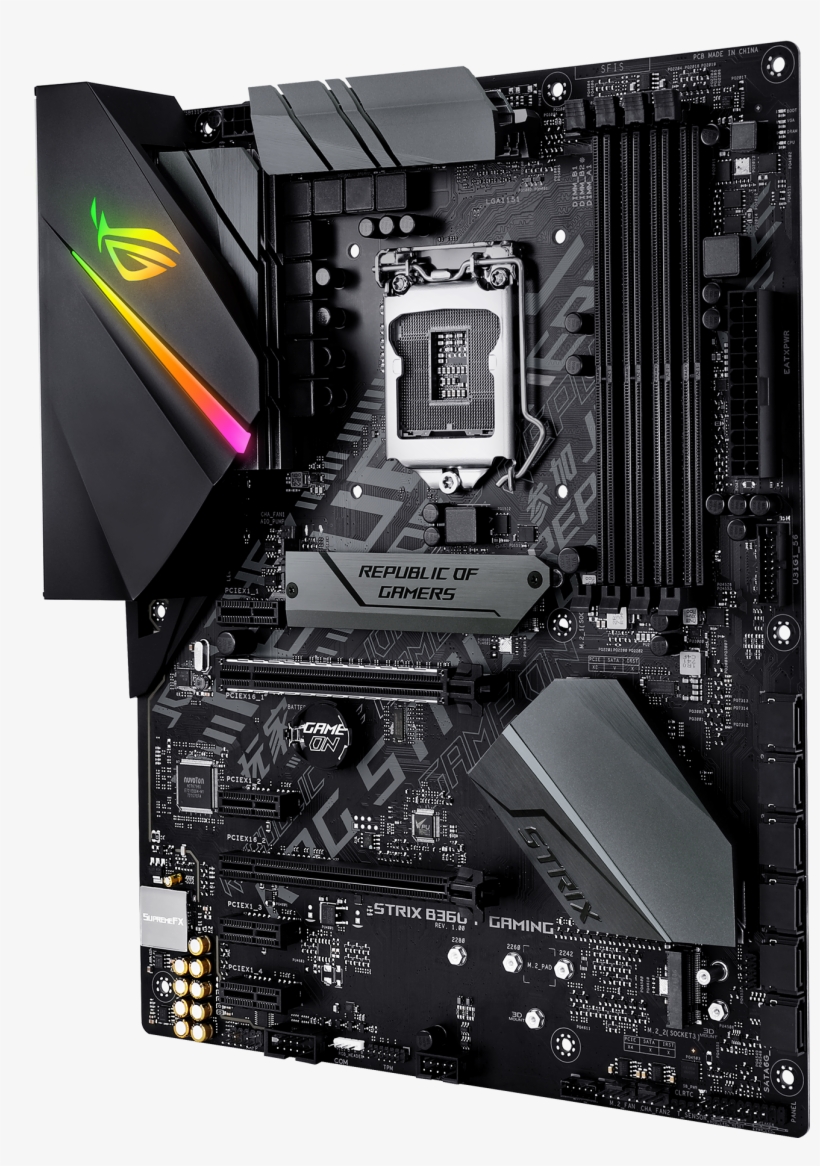 A Second, Uncovered M - Motherboard Asus Rog Strix B360 F Gaming, transparent png download