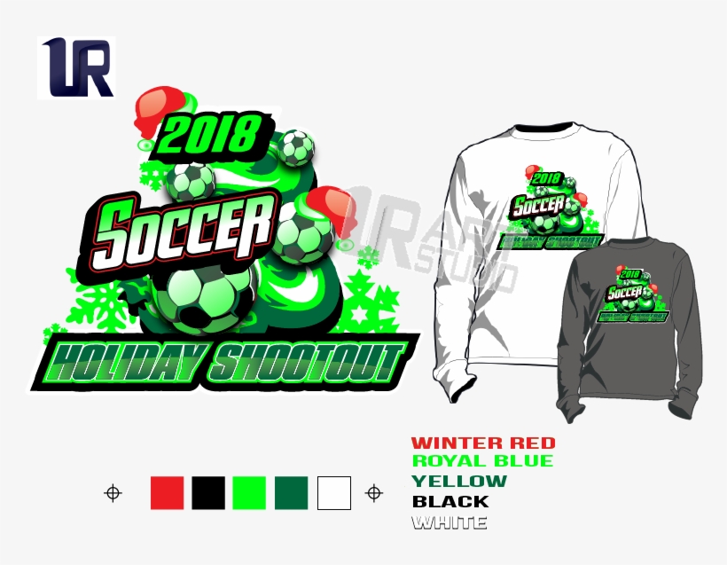 Print 2018 Soccer Holiday Shootout Tshirt Vector Design - Red T Shirts Design Vector Design Png, transparent png download