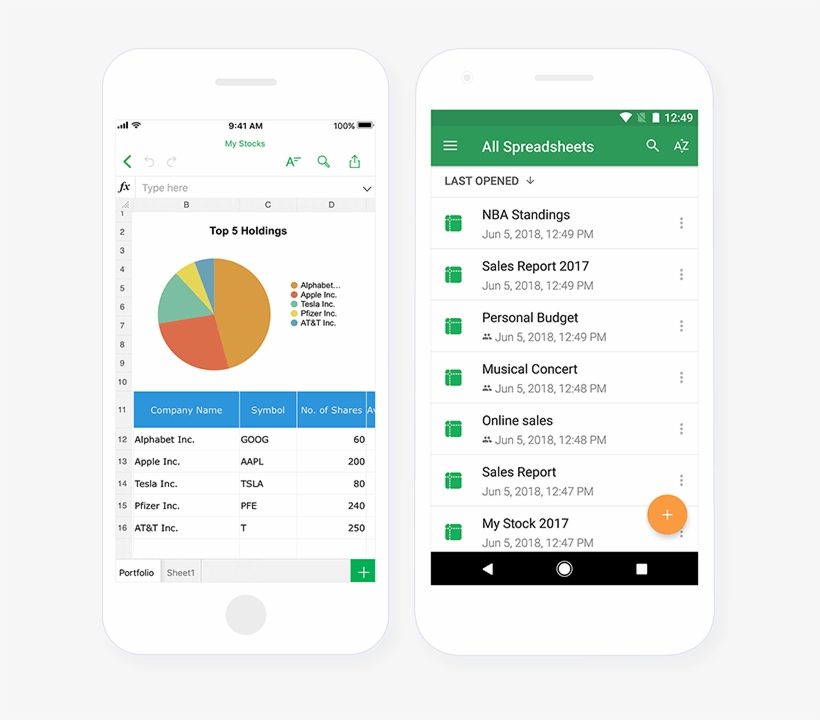 The Spreadsheet App For Mobile Teams - Spreadsheet Apps On Mobile, transparent png download