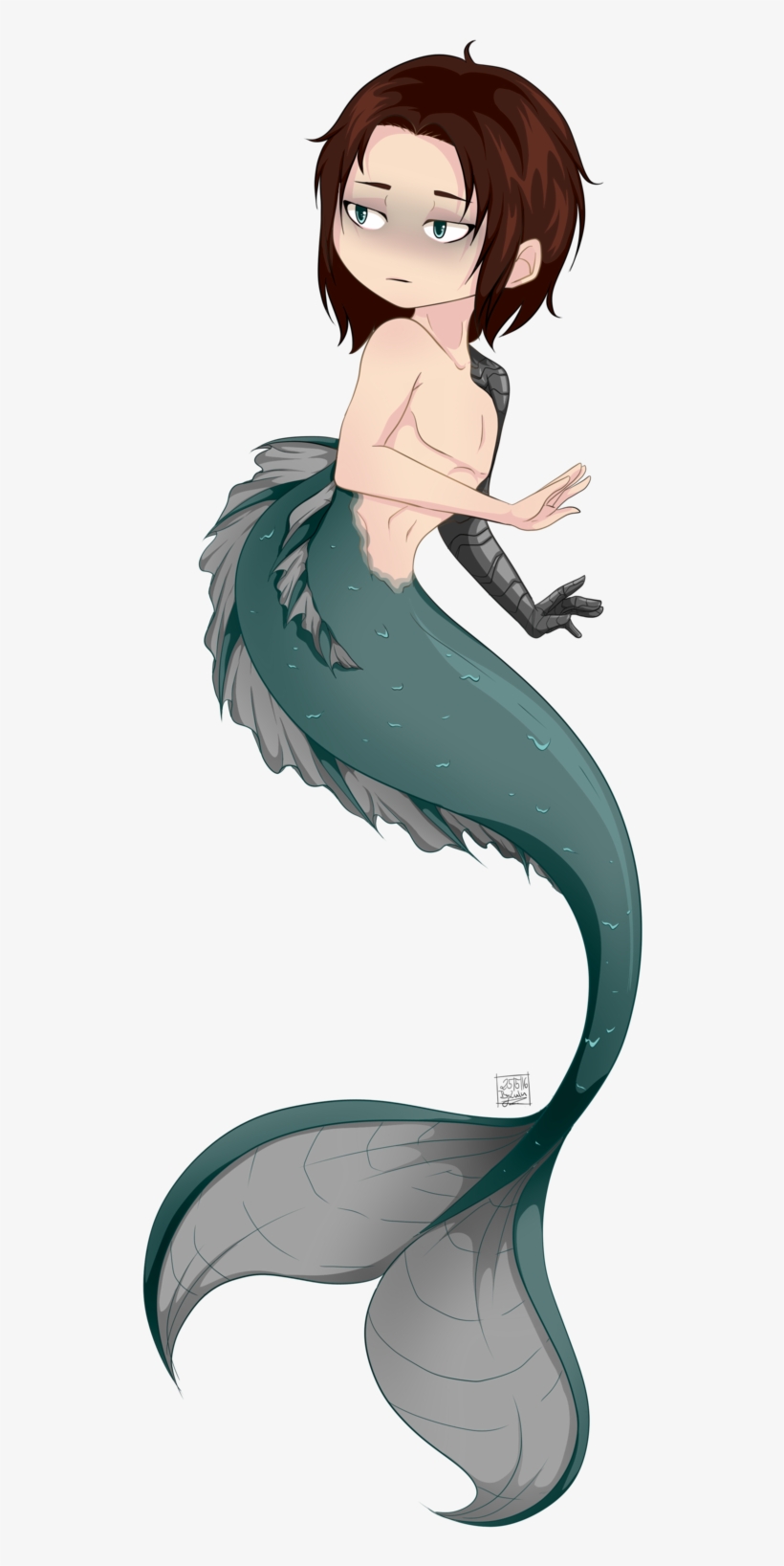 1024 X 1624 2 - Bucky Barnes As A Mermaid, transparent png download