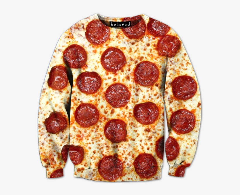 Pepperoni Pizza Sweatshirt - Kids Pizza Shirt, transparent png download