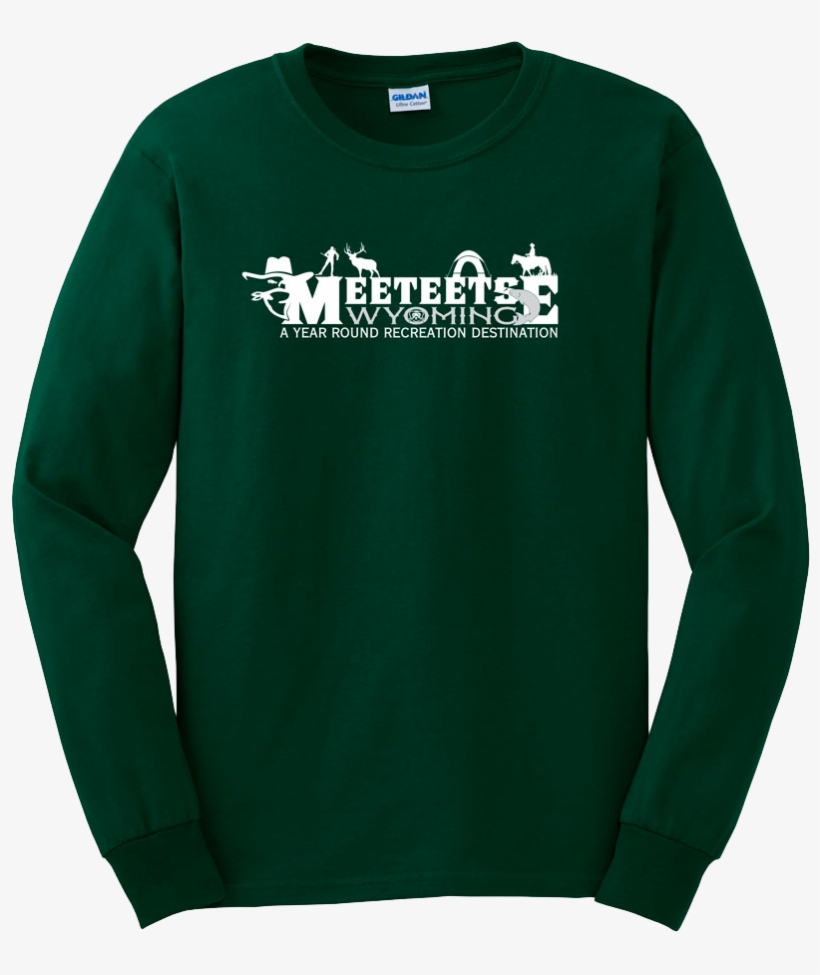 Meeteetse Forest Green Long Sleeve T-shirt - Plain Green Long Sleeve Shirt, transparent png download