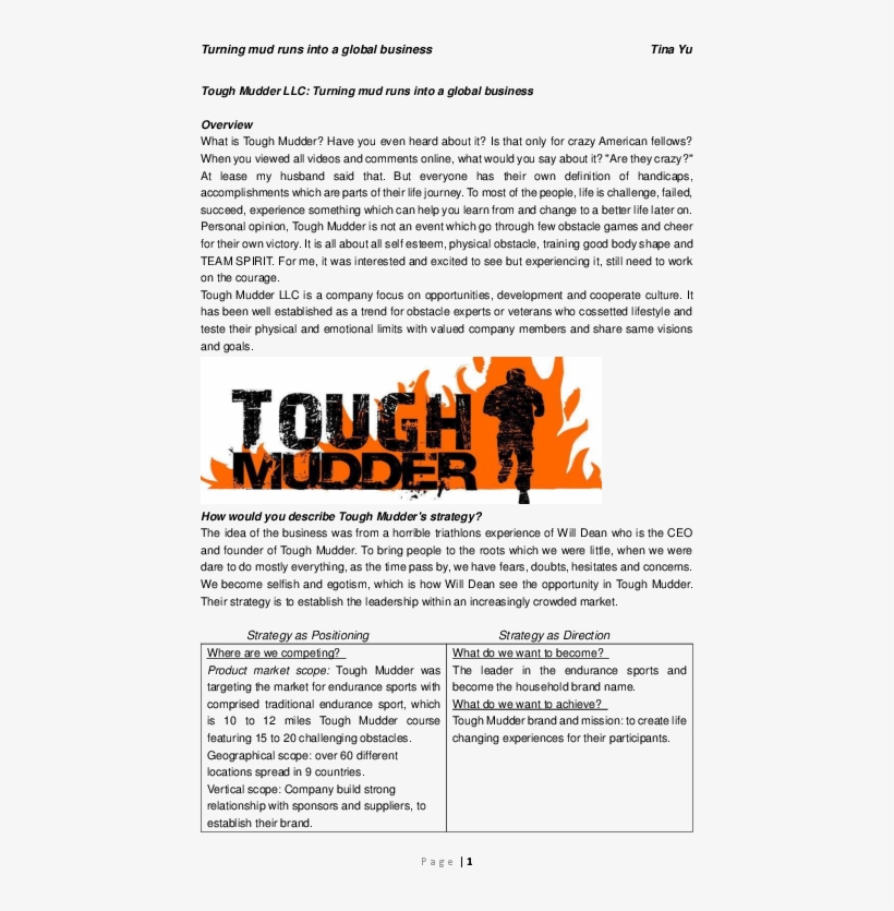 Pdf - Tough Mudder, transparent png download