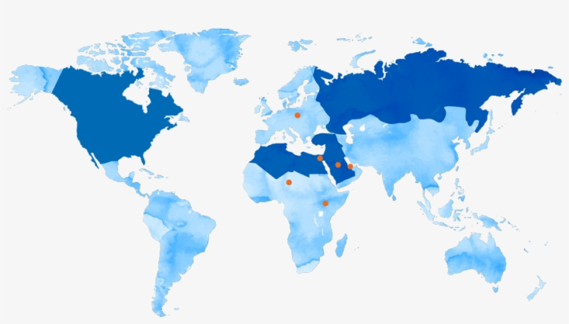 Raya Coverage - Non Political World Map, transparent png download