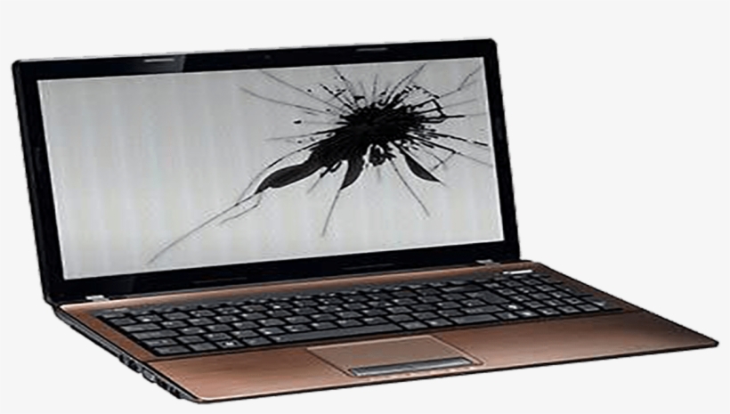 Laptop Screen Replacement - Cracked Screen, transparent png download
