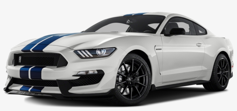 Automatic Emergency Braking To Become Standard Equipment - 2017 Shelby Gt350 White With Blue Stripes, transparent png download