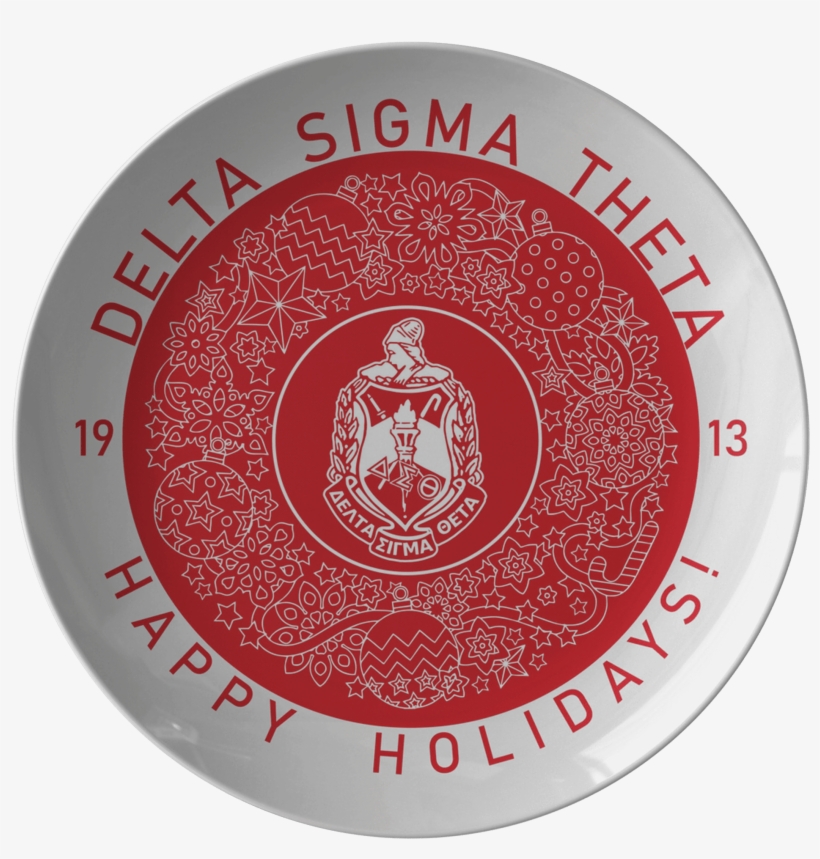 Delta Sigma Theta Christmas Plate - Delta Sigma Theta, transparent png download