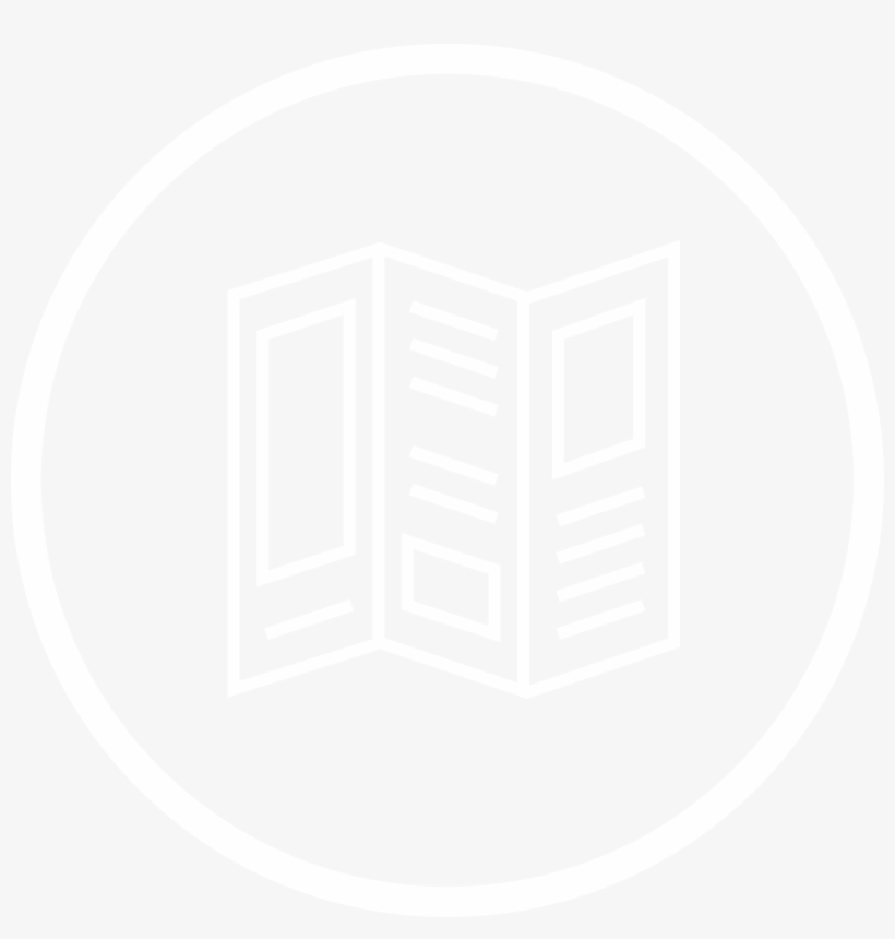 Lithographic Print Solutions - Brochure Icon White, transparent png download