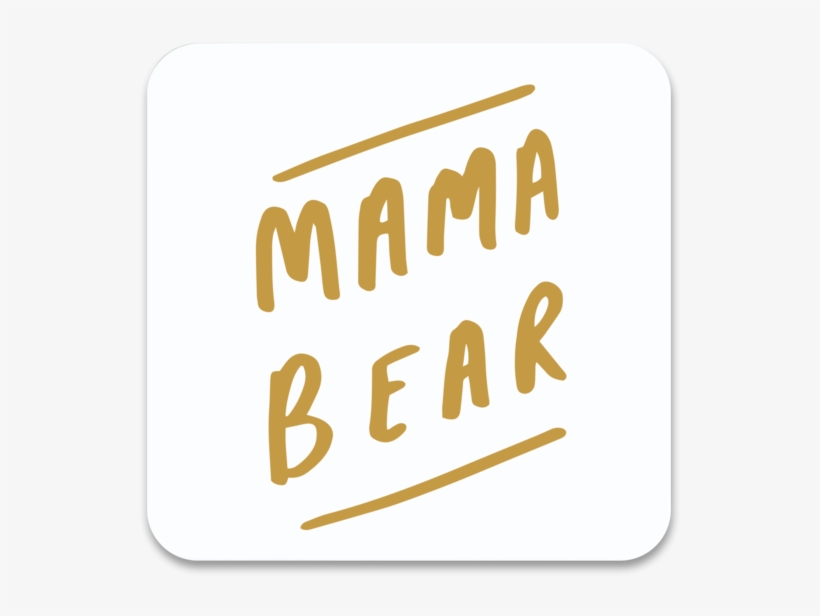 Mama Bear Coaster - Calligraphy, transparent png download