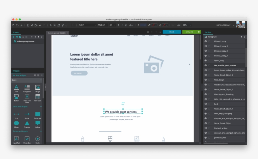 Exported Psd In Justinmind - Utility Software, transparent png download