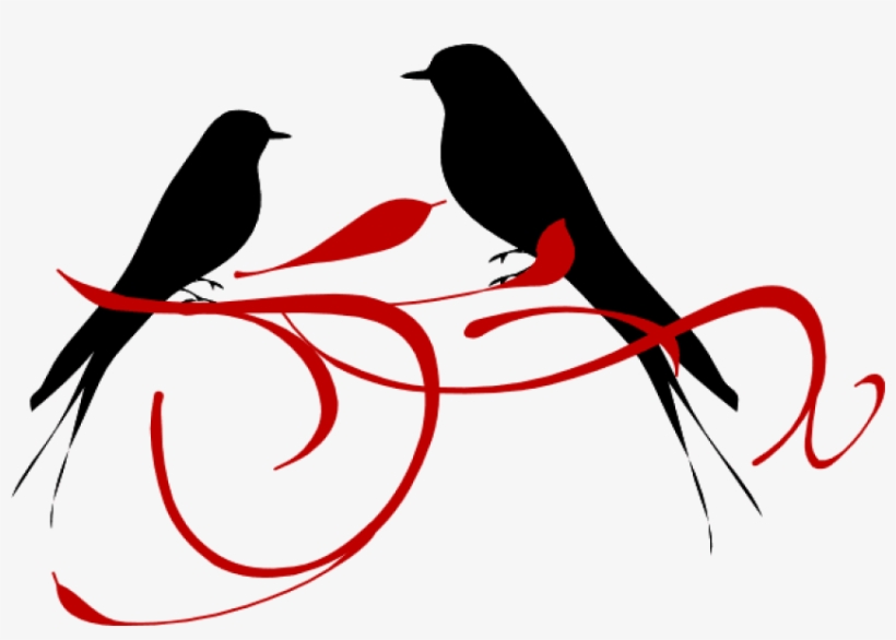 Free Png Download Red Love Birds Png Images Background - Clipart Bird Image Black And White, transparent png download