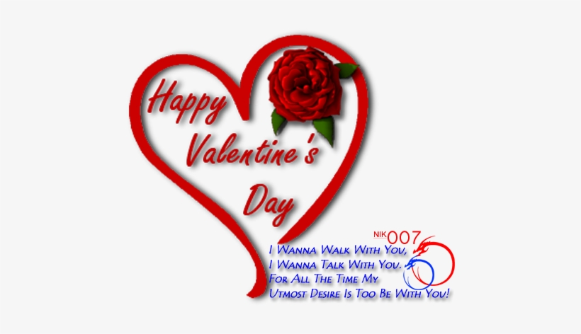 Red Flower Png Effects For Picart & Photoshop Download - Valentine Heart, transparent png download
